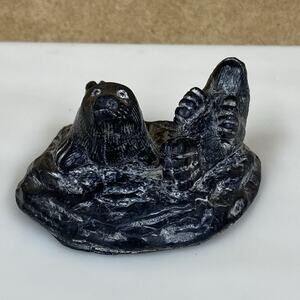AL WOLF Original Seal Sea Lion Sculpture Figurine Canada Vintage Shelf Sitter